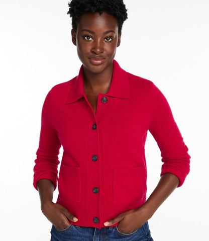 L.L.Bean | Women's Signature Camp Merino Wool Sweater, Cardigan