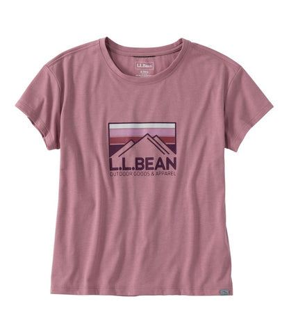 L.L.Bean | Women's Mountainside Crewneck Tee, Short-Sleeve Graphic