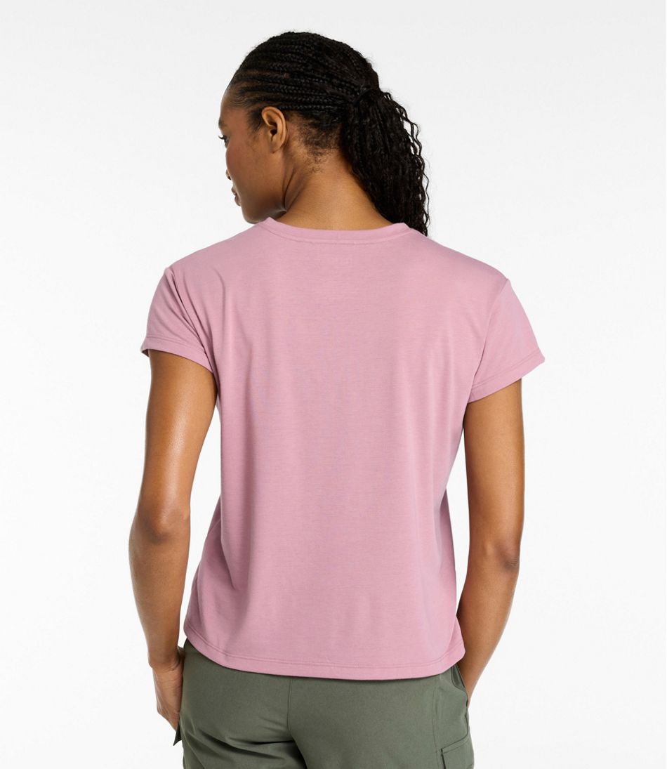 L.L.Bean | Women's Mountainside Crewneck Tee, Short-Sleeve Graphic