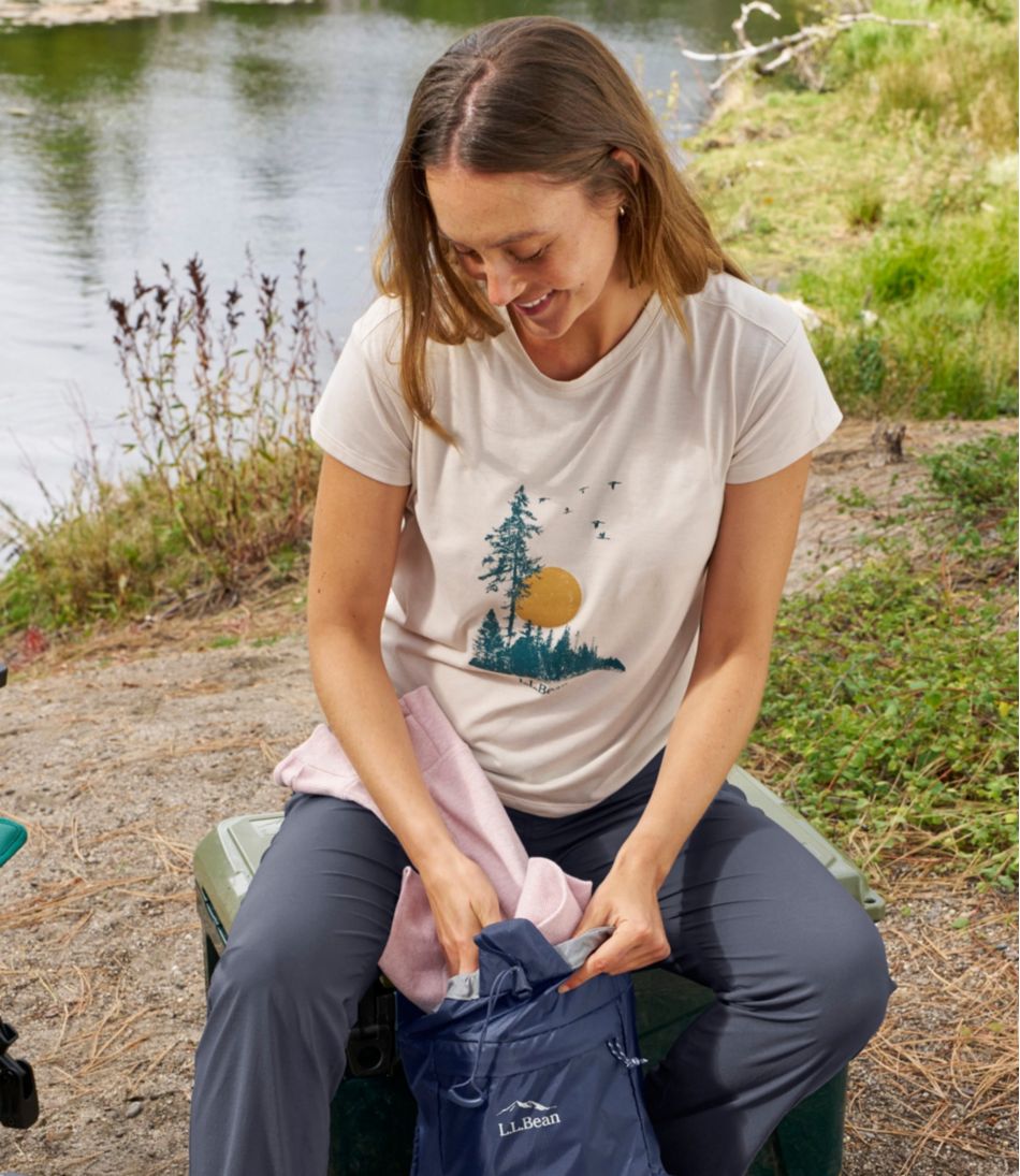 L.L.Bean | Women's Mountainside Crewneck Tee, Short-Sleeve Graphic