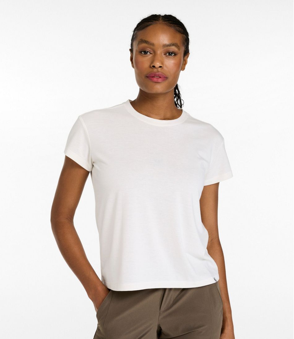 L.L.Bean | Women's Mountainside Crewneck Tee, Short-Sleeve