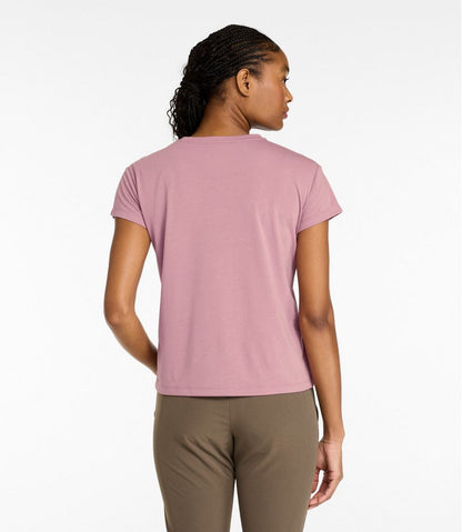 L.L.Bean | Women's Mountainside V-Neck Pocket Tee, Short Sleeve