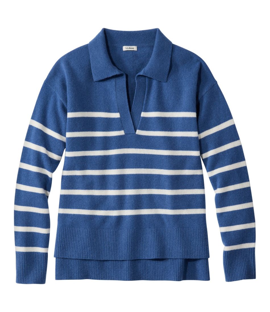L.L.Bean | Women's Classic Cashmere Sweater, Relaxed Polo