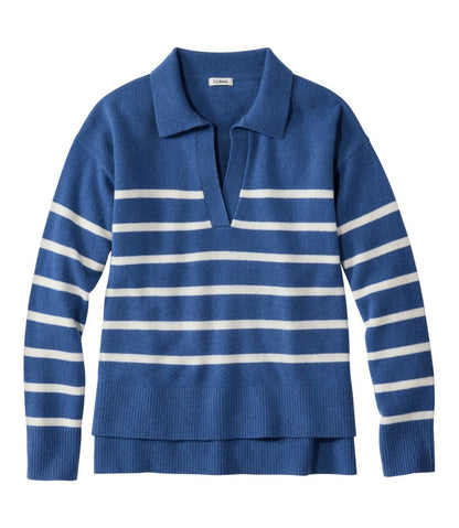 L.L.Bean | Women's Classic Cashmere Sweater, Relaxed Polo