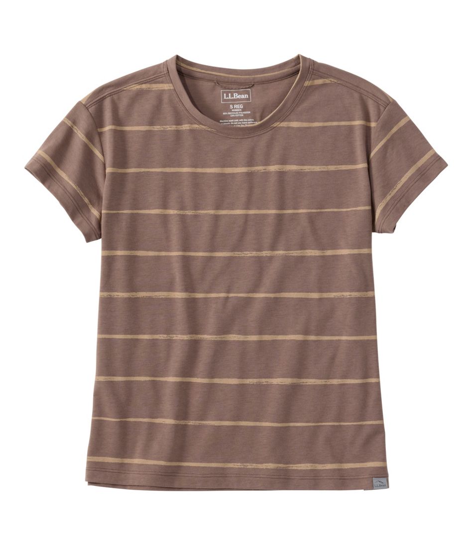L.L.Bean | Women's Mountainside Crewneck Tee, Short-Sleeve Stripe