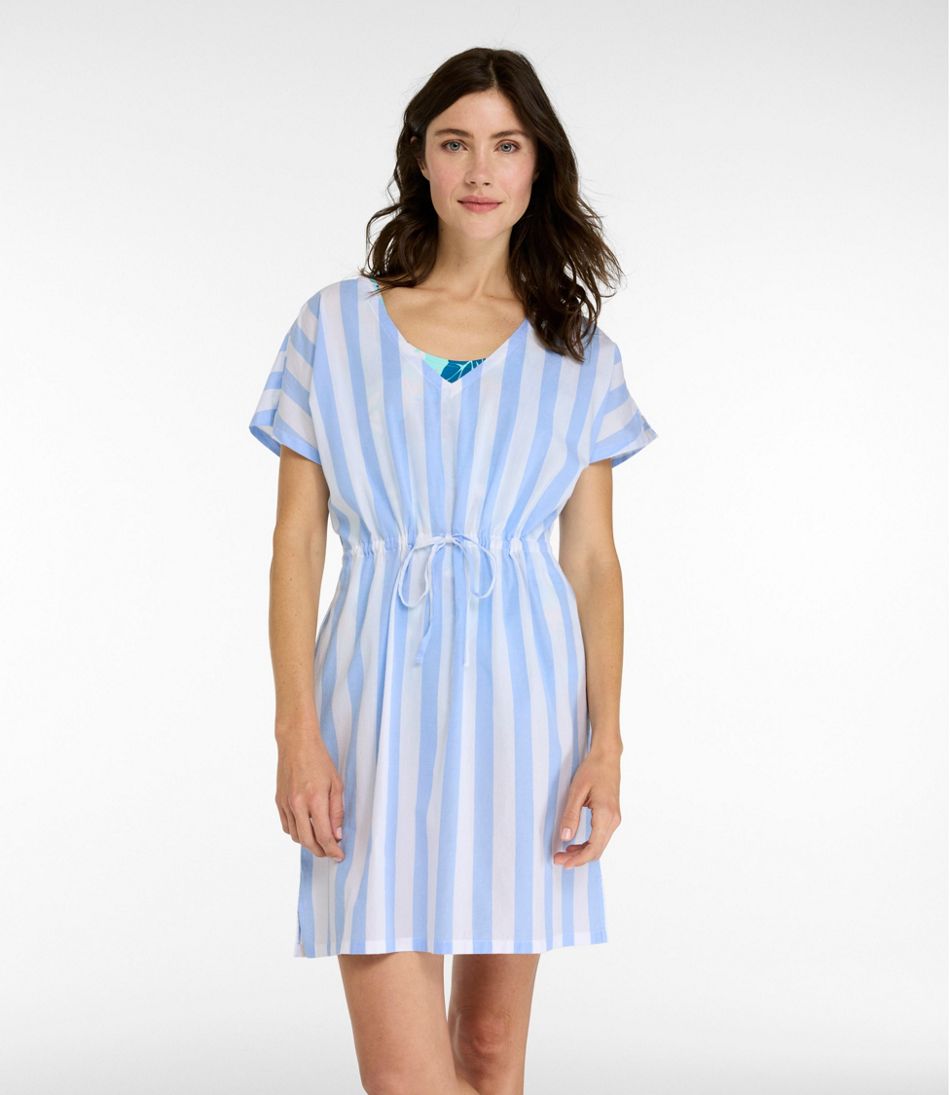 L.L.Bean | Women's L.L.Bean Coastal Cotton Cover-Up Caftan, Print