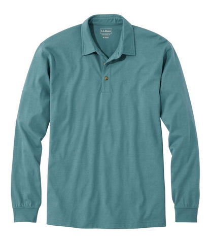 L.L.Bean | Men's Carefree Unshrinkable Polo, Long-Sleeve, Without Pocket