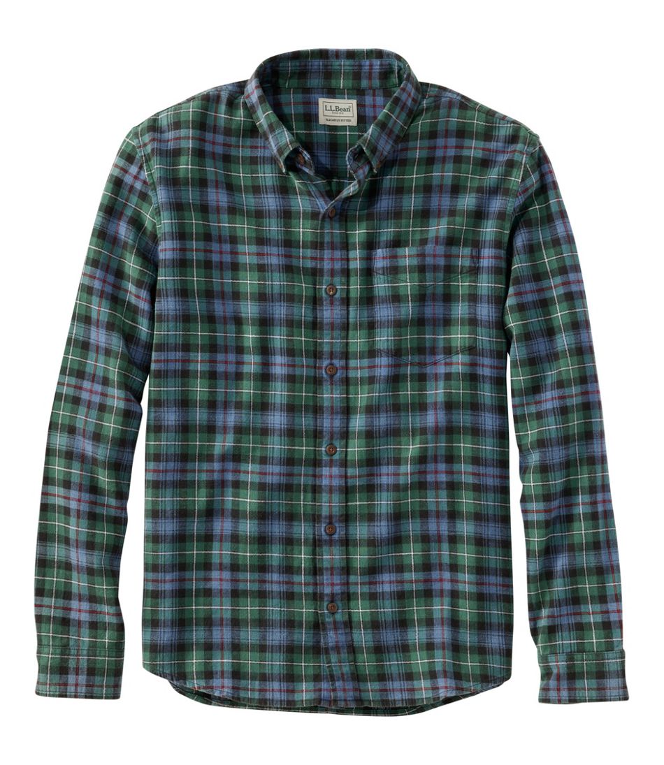 L.L.Bean | Men's Sunwashed Twill Shirt, Slightly Fitted Untucked Fit