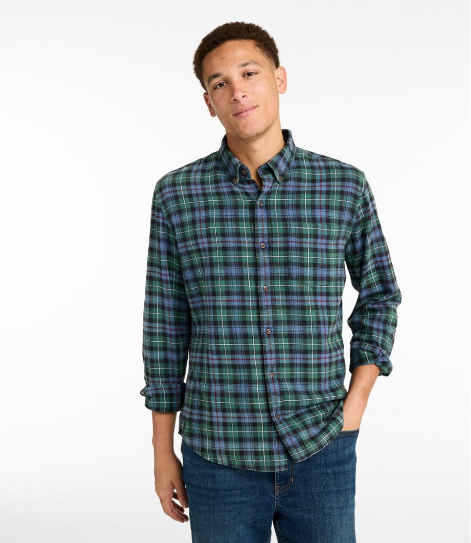 L.L.Bean | Men's Sunwashed Twill Shirt, Slightly Fitted Untucked Fit