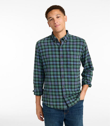 L.L.Bean | Men's Sunwashed Twill Shirt, Slightly Fitted Untucked Fit