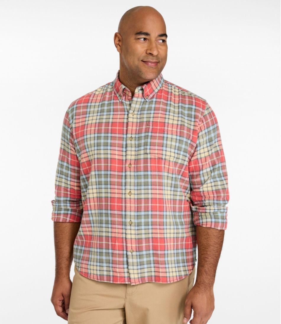 L.L.Bean | Men's Sunwashed Twill Shirt, Slightly Fitted Untucked Fit