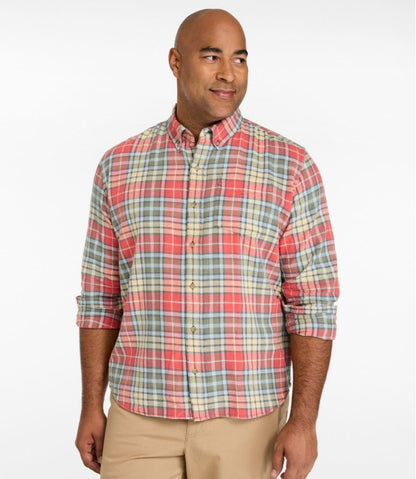 L.L.Bean | Men's Sunwashed Twill Shirt, Slightly Fitted Untucked Fit