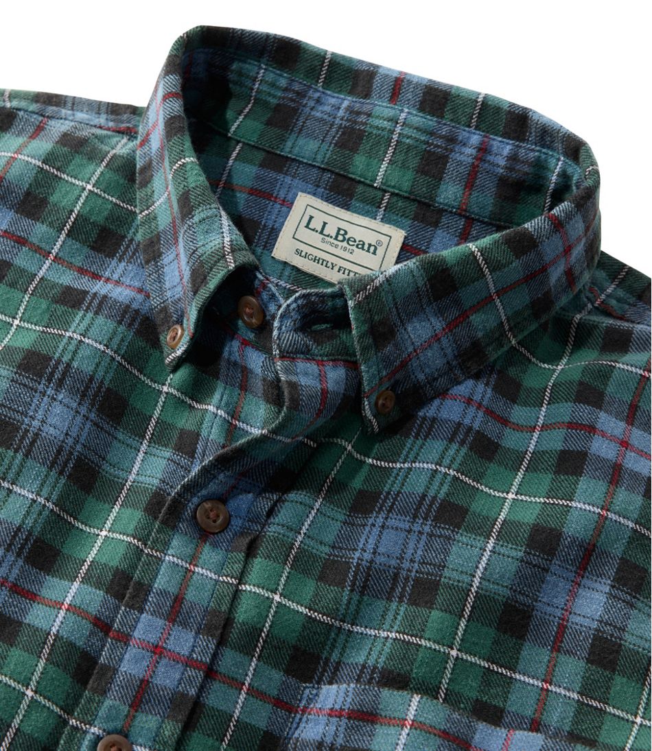 L.L.Bean | Men's Sunwashed Twill Shirt, Slightly Fitted Untucked Fit