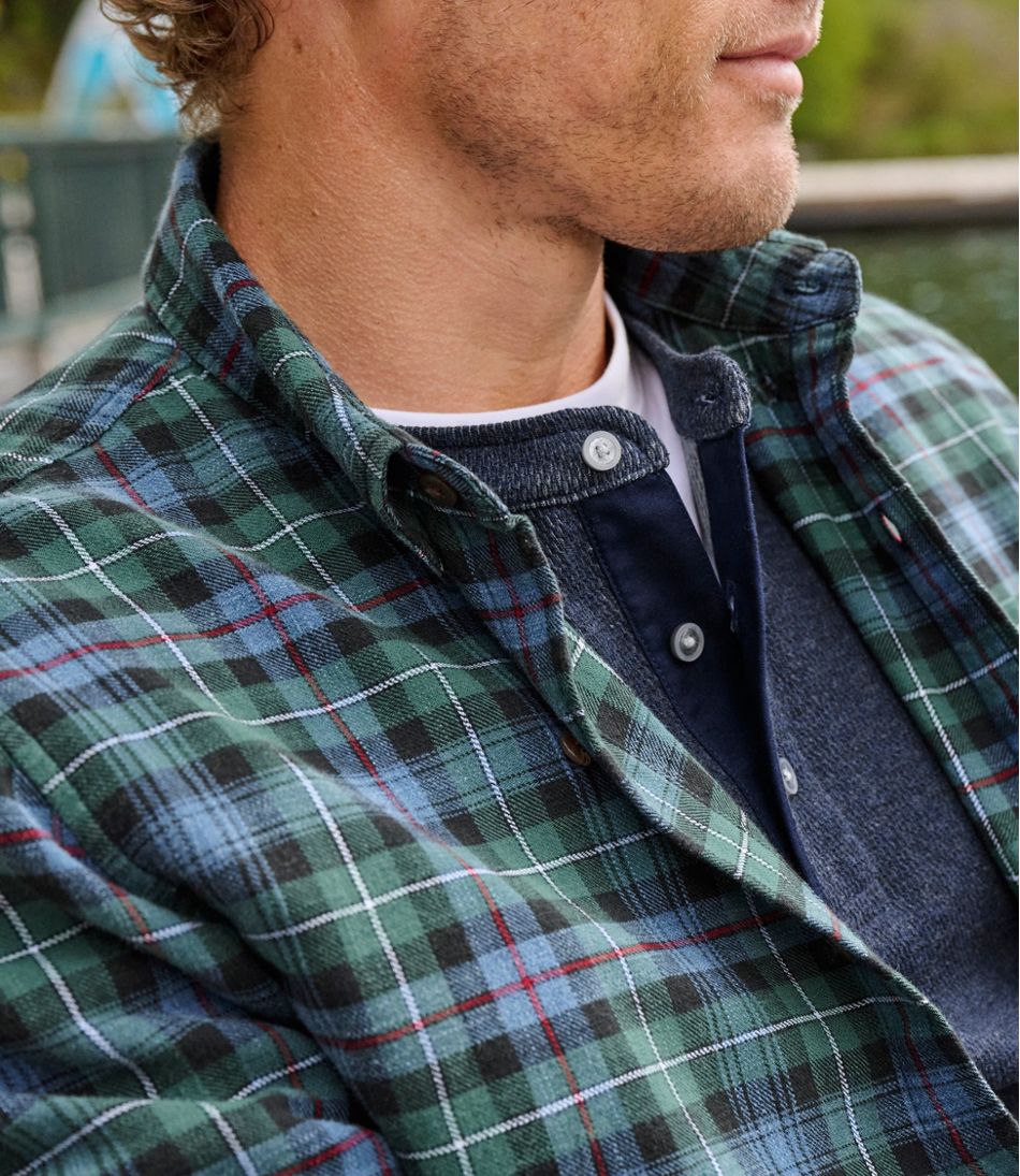 L.L.Bean | Men's Sunwashed Twill Shirt, Slightly Fitted Untucked Fit