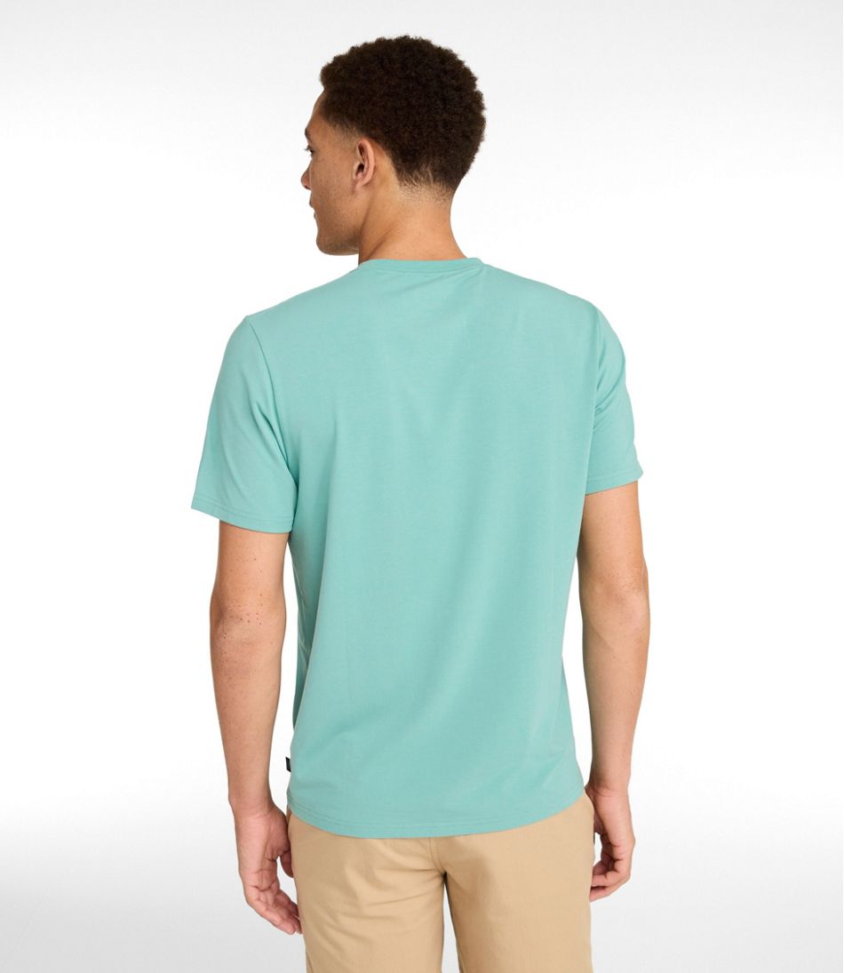 L.L.Bean | Men's Comfort Stretch Performance® Pima Tee, Short-Sleeve Without Pocket