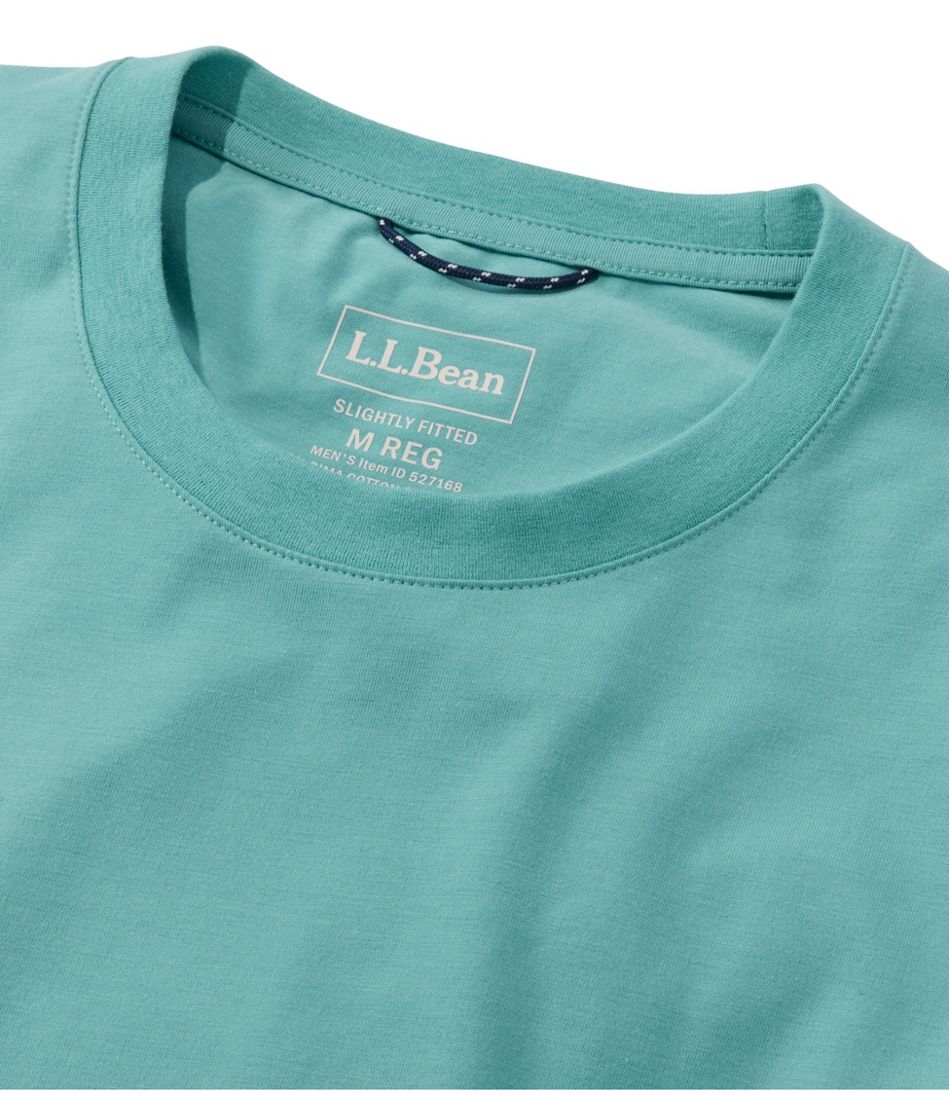 L.L.Bean | Men's Comfort Stretch Performance® Pima Tee, Short-Sleeve Without Pocket