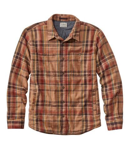 L.L.Bean | Men's 1912 Field Flannel Shirt, Lined, Slightly Fitted Untucked Fit, Plaid