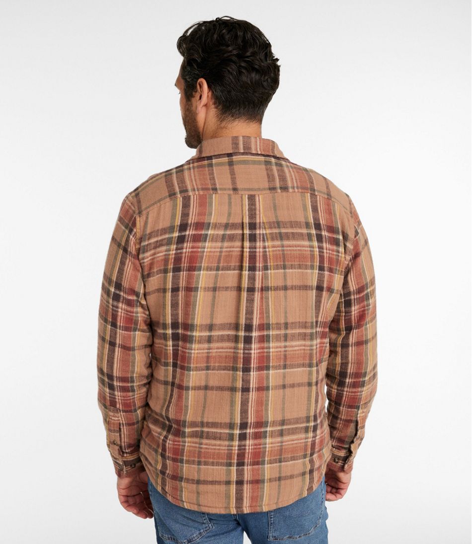L.L.Bean | Men's 1912 Field Flannel Shirt, Lined, Slightly Fitted Untucked Fit, Plaid