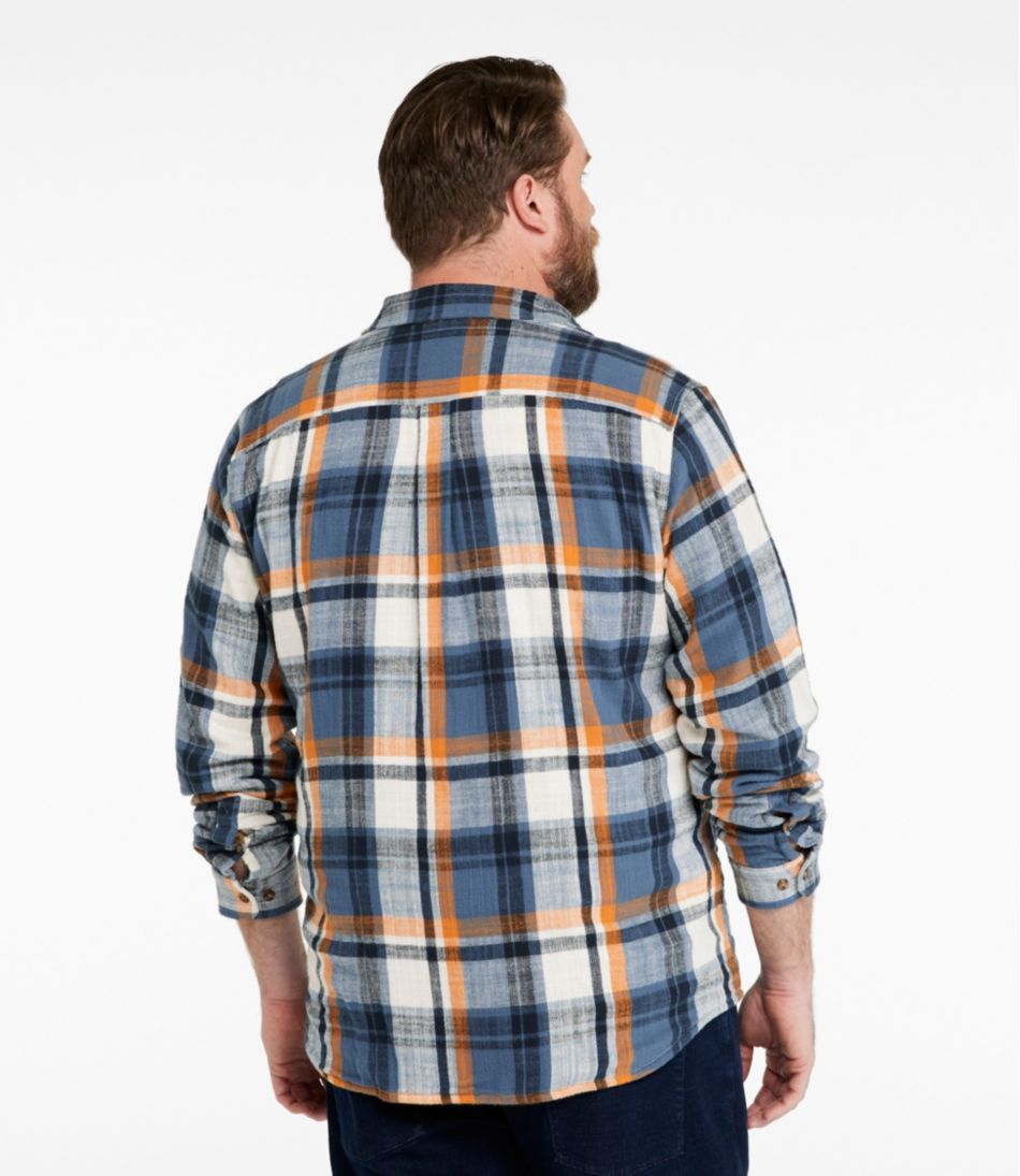 L.L.Bean | Men's 1912 Field Flannel Shirt, Lined, Slightly Fitted Untucked Fit, Plaid
