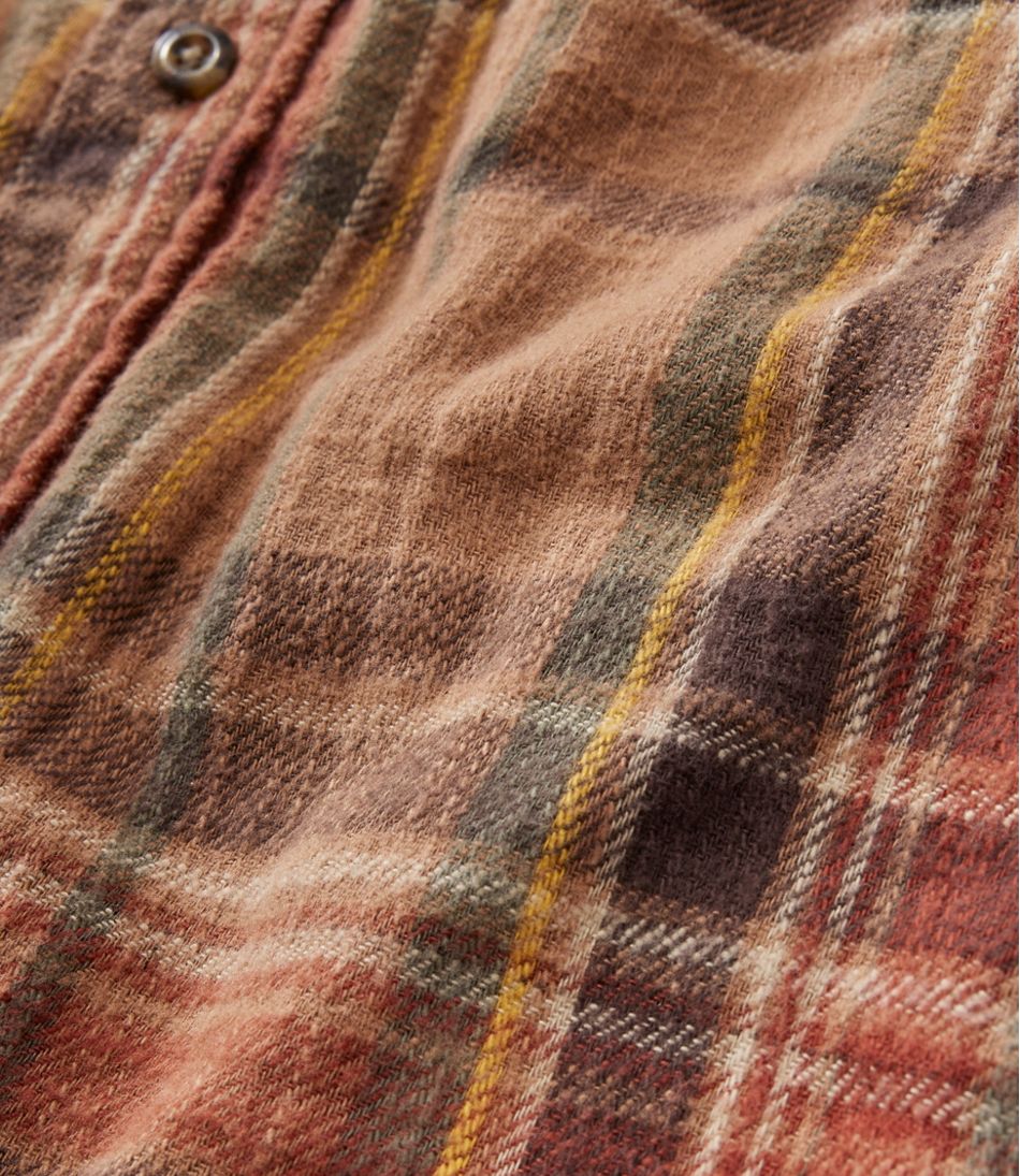 L.L.Bean | Men's 1912 Field Flannel Shirt, Lined, Slightly Fitted Untucked Fit, Plaid