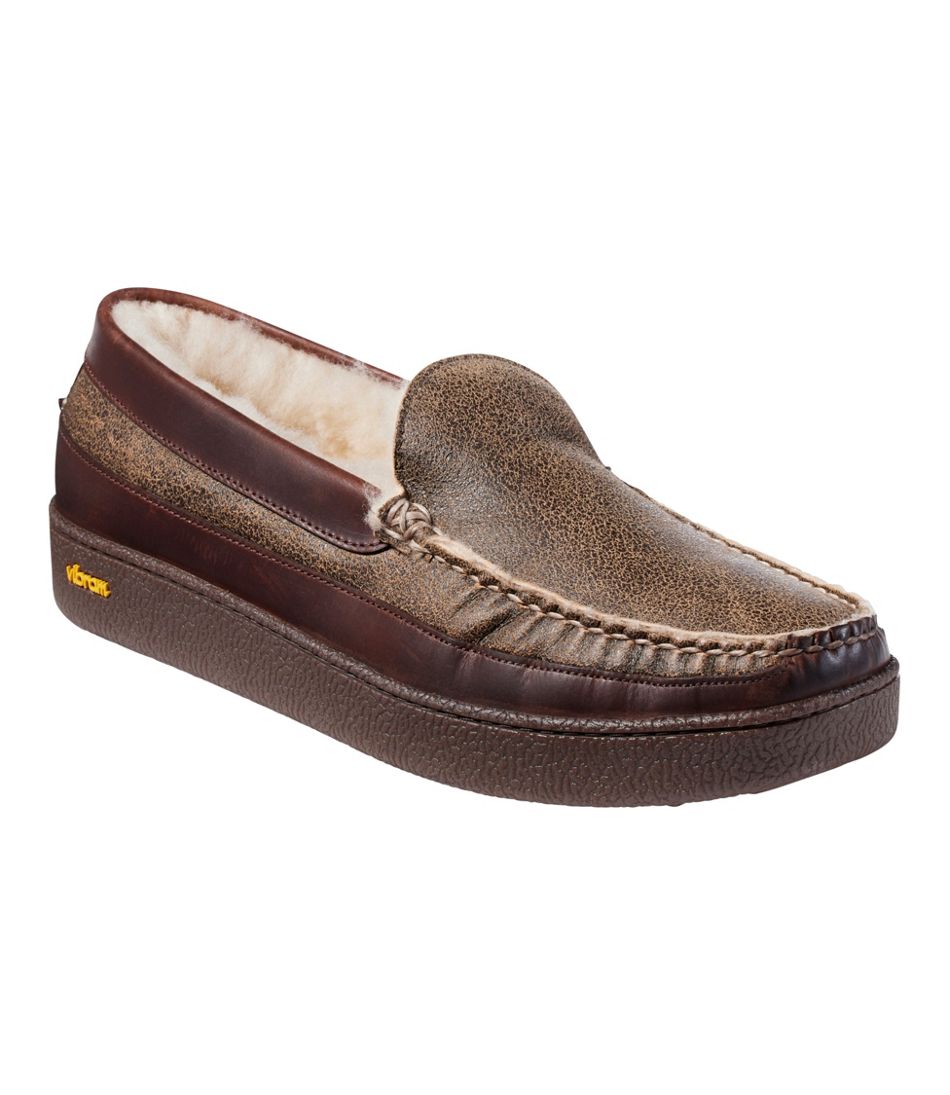 L.L.Bean | Men's Lodge Moc Vibram® Slippers, Shearling