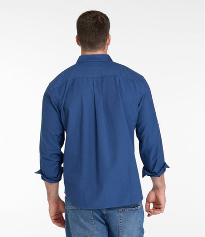 L.L.Bean | Men's Sunwashed Oxford Shirt, Slightly Fitted Untucked Fit, Stripe