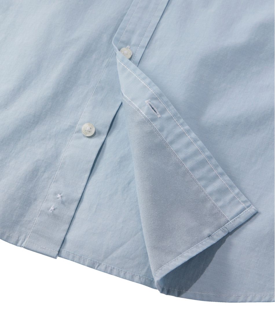 L.L.Bean | Men's Comfort Stretch Performance® Chambray Shirt, Long-Sleeve, Slightly Fitted Untucked Fit