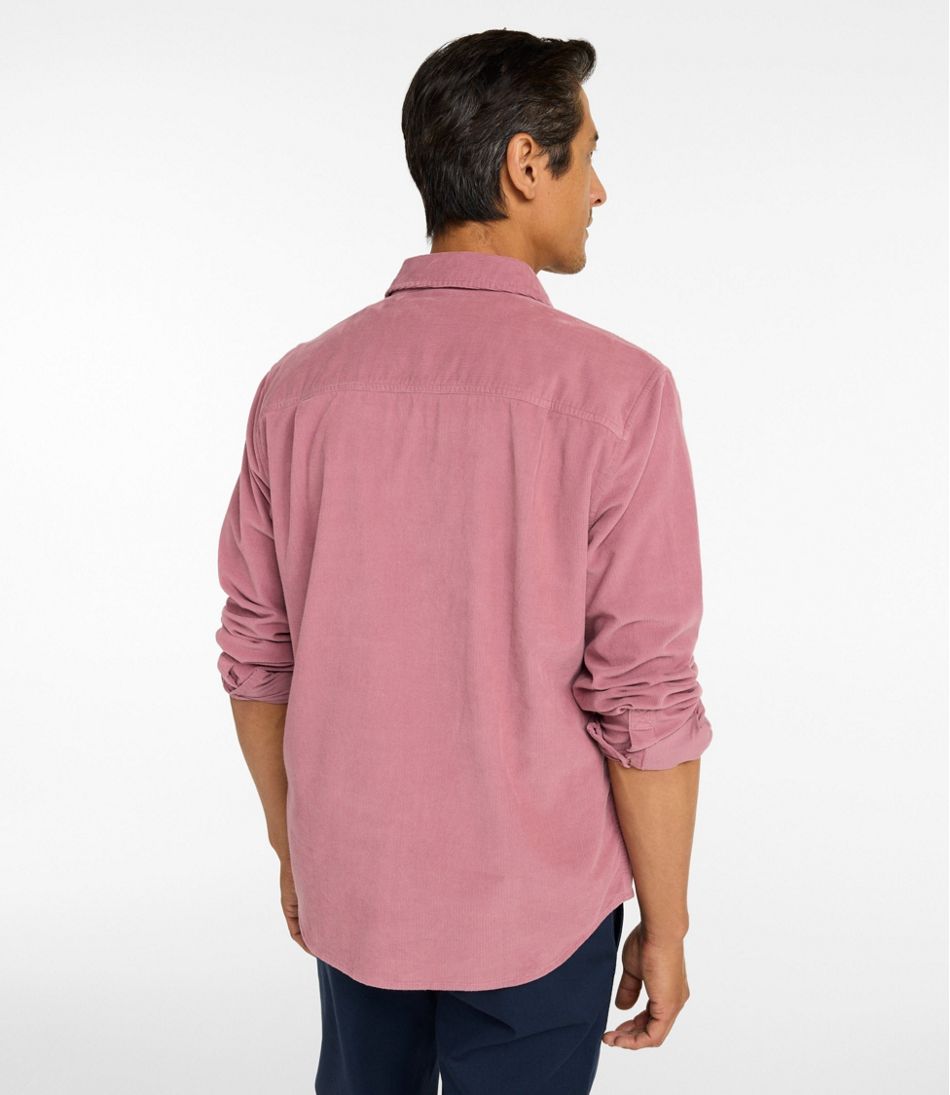 L.L.Bean | Men's Sunwashed Corduroy Shirt, Slightly Fitted Untucked Fit