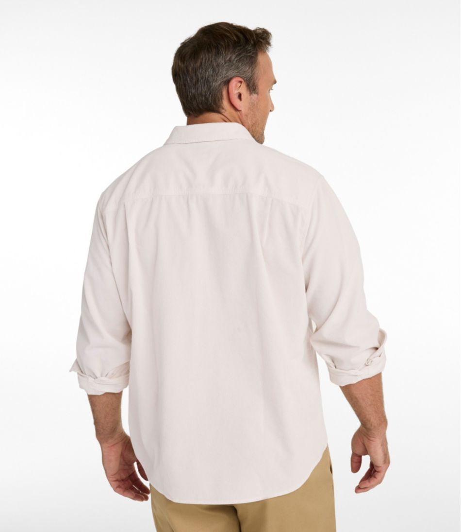 L.L.Bean | Men's Sunwashed Corduroy Shirt, Slightly Fitted Untucked Fit