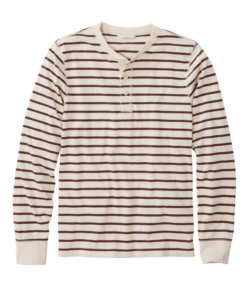 L.L.Bean | Men's Signature Northwoods Henley, Long-Sleeve, Stripe