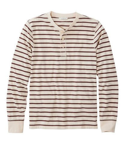 L.L.Bean | Men's Signature Northwoods Henley, Long-Sleeve, Stripe