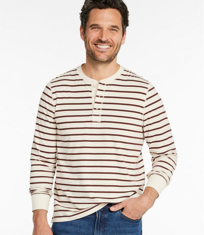 L.L.Bean | Men's Signature Northwoods Henley, Long-Sleeve, Stripe
