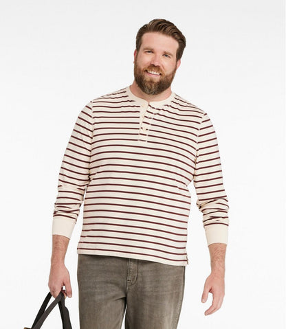 L.L.Bean | Men's Signature Northwoods Henley, Long-Sleeve, Stripe