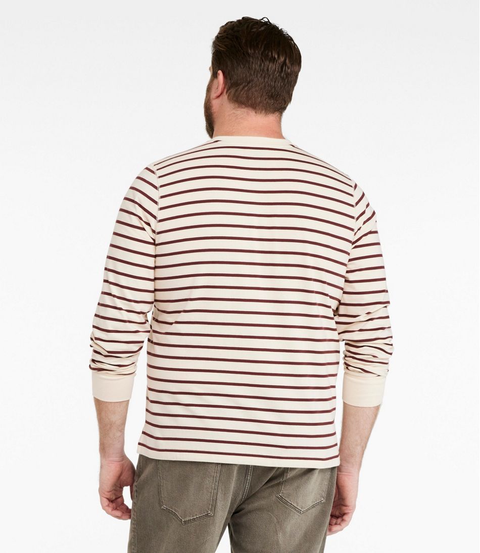 L.L.Bean | Men's Signature Northwoods Henley, Long-Sleeve, Stripe