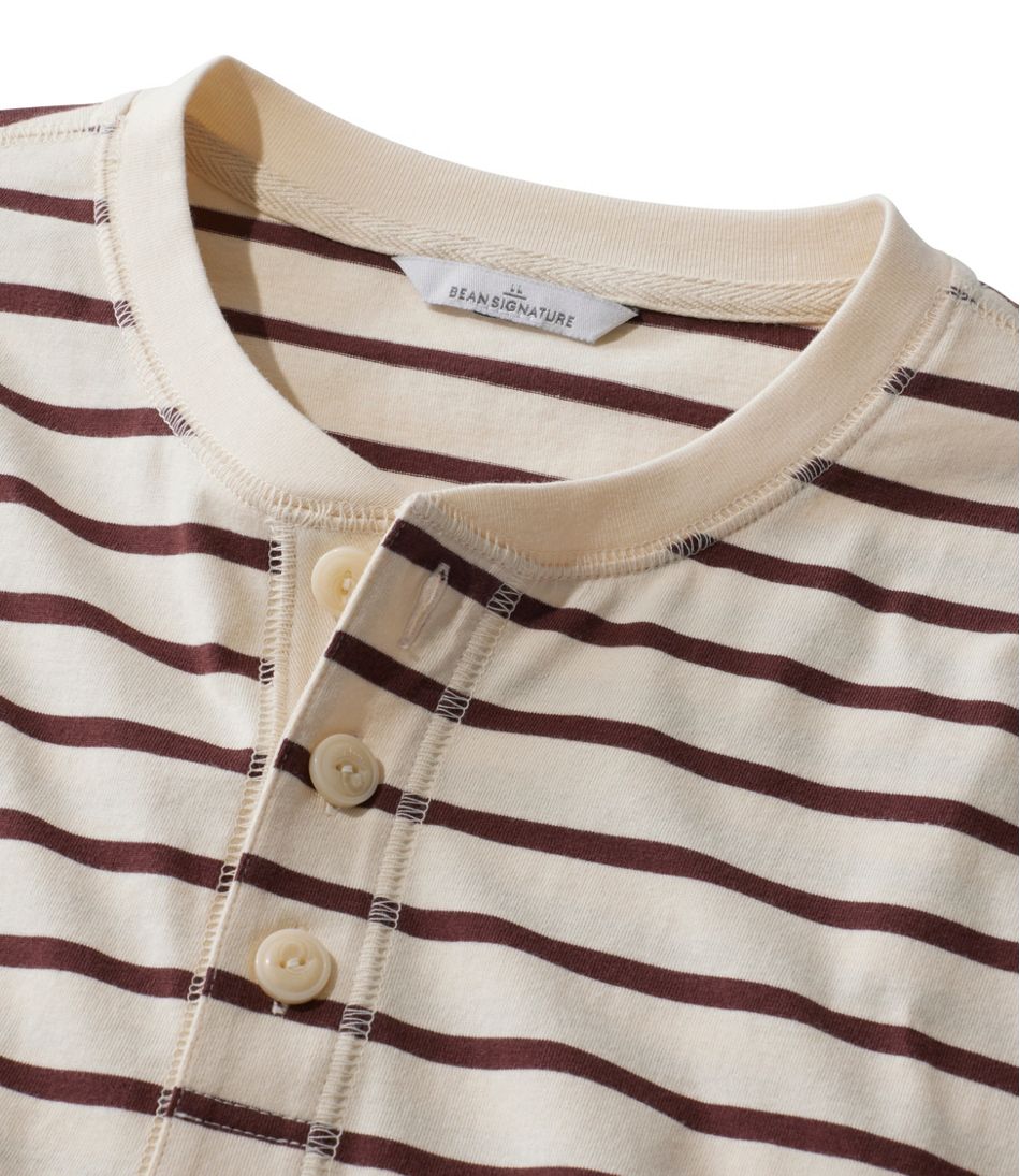 L.L.Bean | Men's Signature Northwoods Henley, Long-Sleeve, Stripe