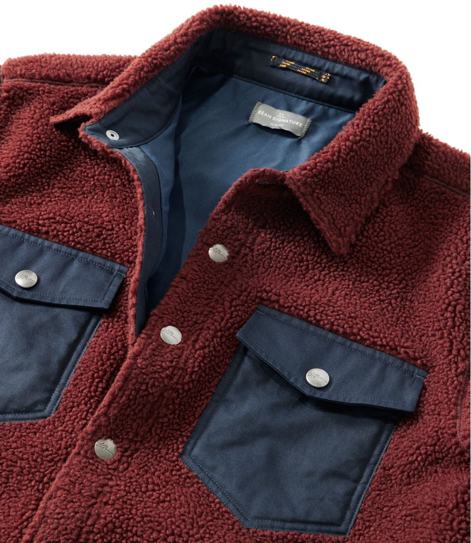L.L.Bean | Men's Signature Mixed Media Fleece Shirt Jacket
