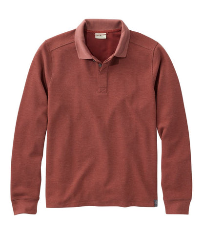 L.L.Bean | Men's Mountainside Micro Waffle Polo, Long-Sleeve
