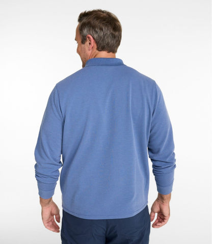 L.L.Bean | Men's Mountainside Micro Waffle Polo, Long-Sleeve