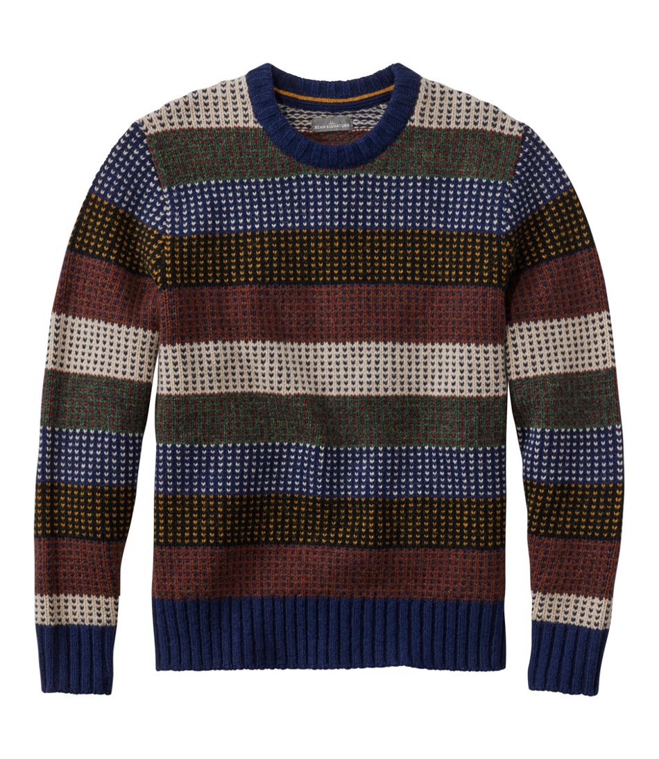 L.L.Bean | Men's Signature 1980 Matinicus Rock Sweater, Crewneck, Stripe