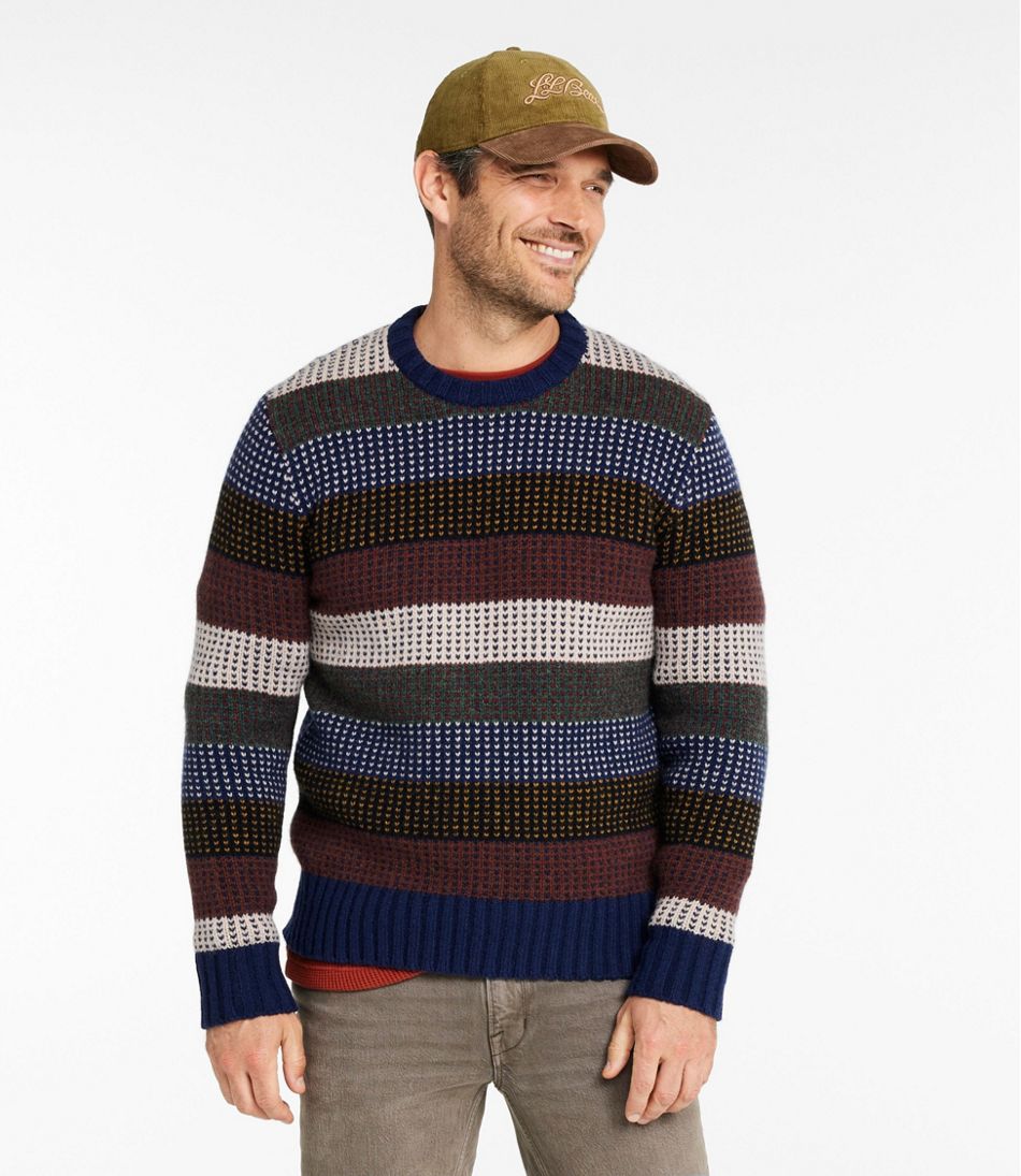 L.L.Bean | Men's Signature 1980 Matinicus Rock Sweater, Crewneck, Stripe