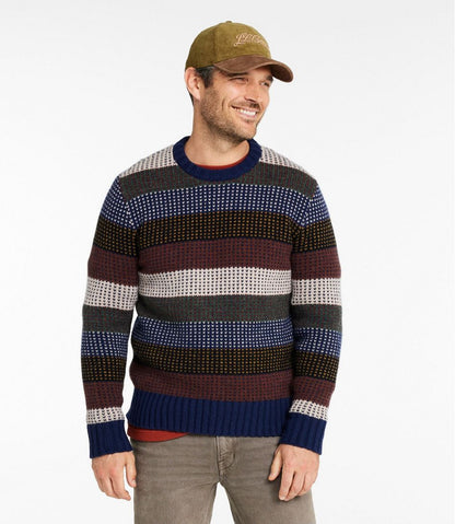 L.L.Bean | Men's Signature 1980 Matinicus Rock Sweater, Crewneck, Stripe