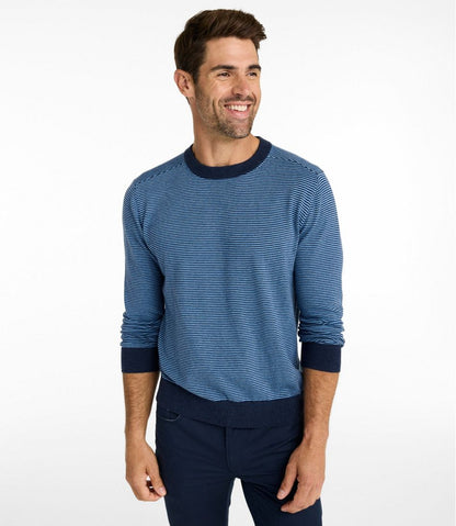 L.L.Bean | Men's All Seasons Cotton Blend Sweater, Crewneck, Stripe