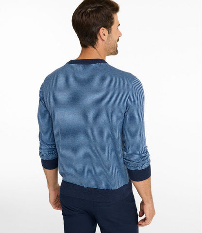 L.L.Bean | Men's All Seasons Cotton Blend Sweater, Crewneck, Stripe