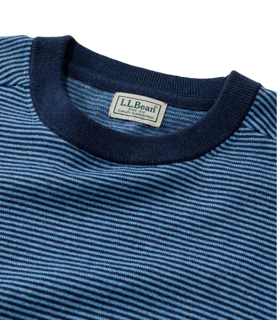 L.L.Bean | Men's All Seasons Cotton Blend Sweater, Crewneck, Stripe