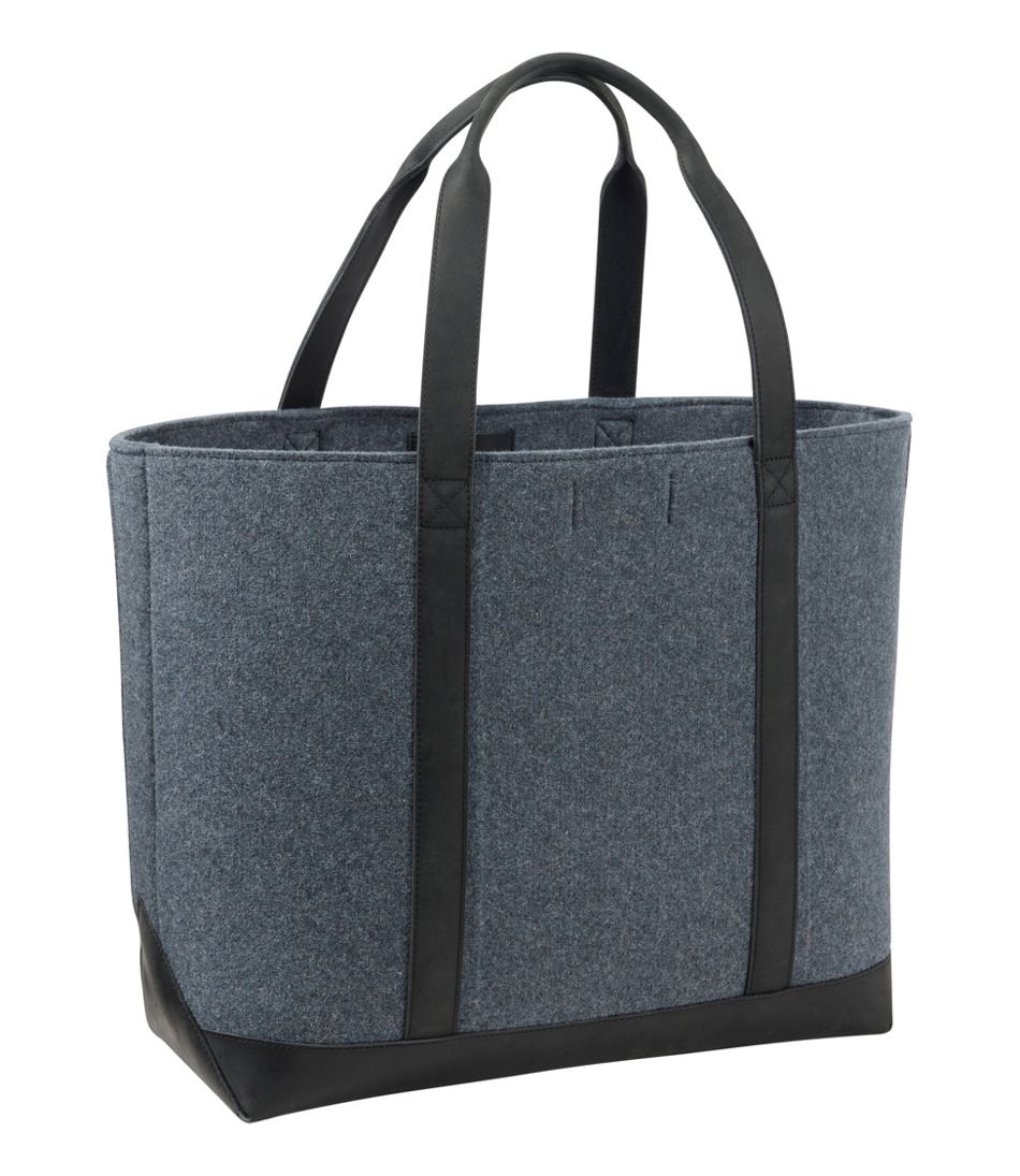 L.L.Bean | Leather-Trim Wool Tote