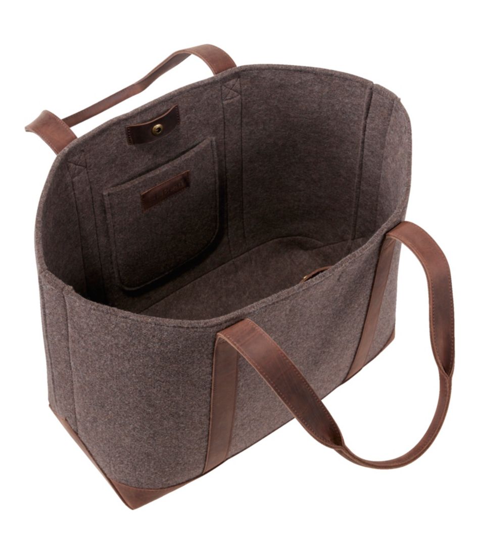 L.L.Bean | Leather-Trim Wool Tote