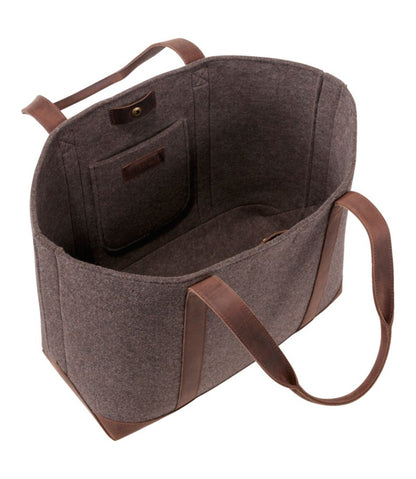 L.L.Bean | Leather-Trim Wool Tote