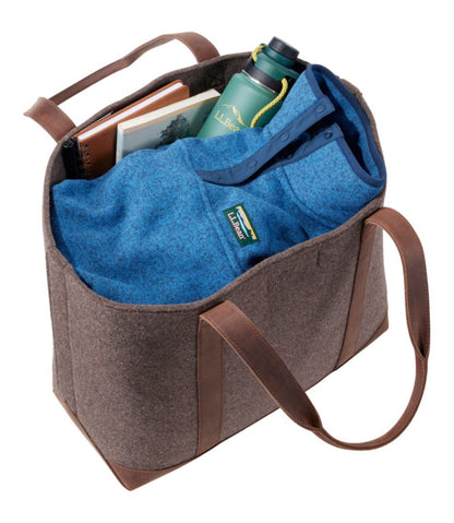 L.L.Bean | Leather-Trim Wool Tote