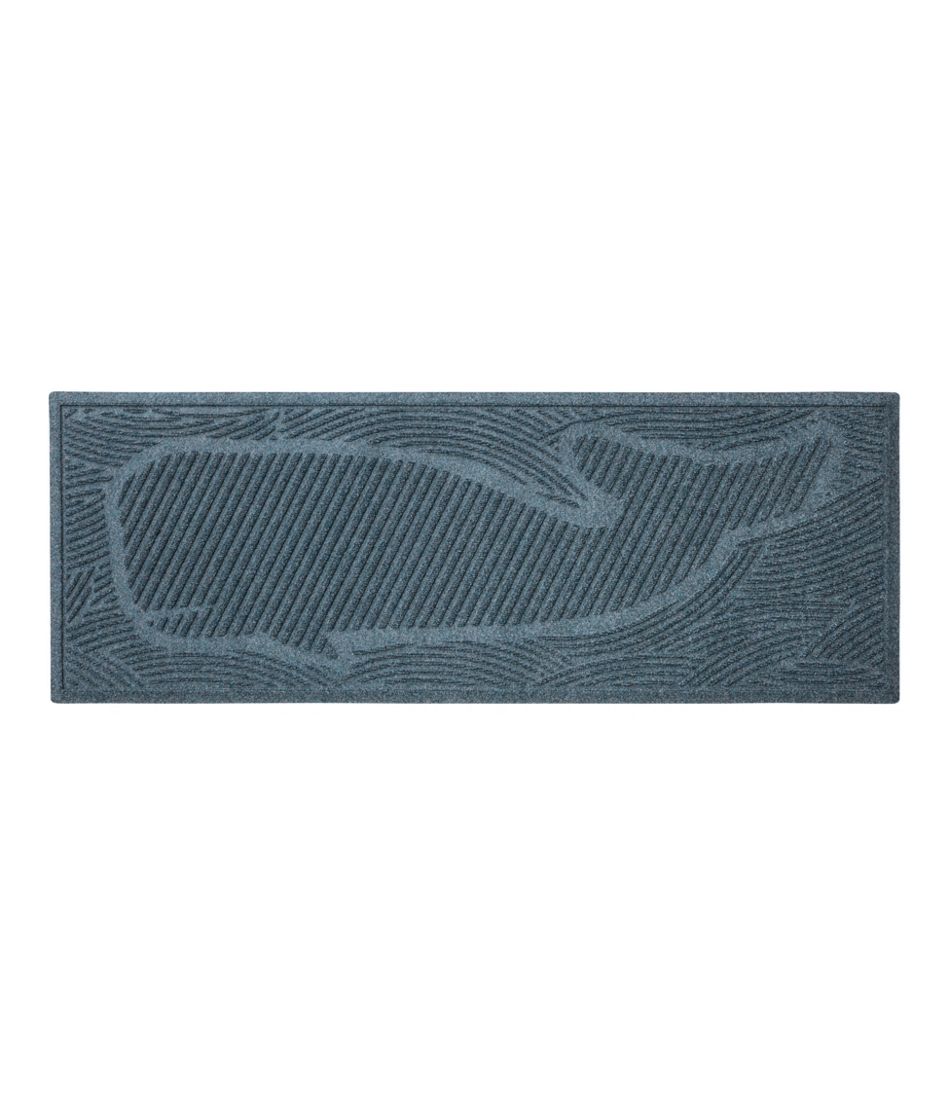 L.L.Bean | Everyspace Recycled Waterhog Wide Doormat, Swimming Whale