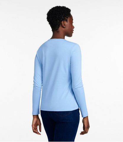 L.L.Bean | Women's Pima Cotton Tee, Long-Sleeve Crewneck